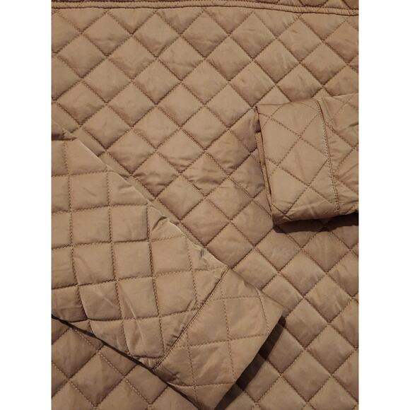 Kim Rogers Jacket Women's M Tan Quilted Full Zip Snap NWT - Picture 3 of 8